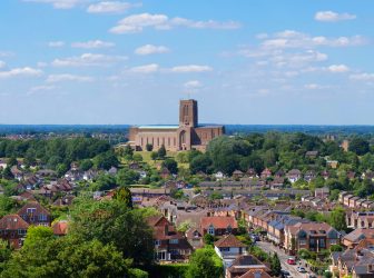 europe, UK, England, Surrey, Guildford, Cathedral panorama