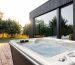 Aurora 3 hot tub on a wooden deck